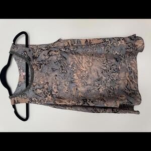 Juicy Couture Women's Blush Marble Tank Top with Beaded Neckline - Size M